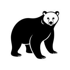 polar bear silhouette, christmas vector icon - silhouette vector art of polar bear, symbolizing holiday celebrations. christmas silhouette.