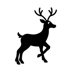 red nosed rudolph silhouette, christmas vector icon - silhouette vector art of red nosed rudolph, symbolizing holiday celebrations. christmas silhouette.