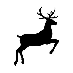 reindeer silhouette, christmas vector icon - silhouette vector art of reindeer, symbolizing holiday celebrations. christmas silhouette.