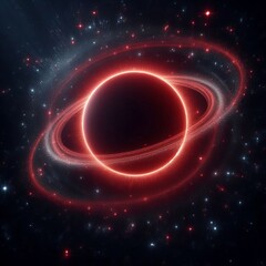 Obraz premium dark background with red glowing circles