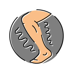 stooped posture osteoporosis symptom color icon vector. stooped posture osteoporosis symptom sign. isolated symbol illustration