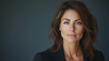Fototapeta premium Confident Businesswoman Portrait in Studio Setting with Natural Light