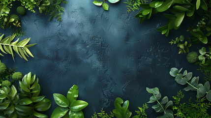 a background with a green plant theme