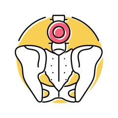 leg cramps osteoporosis symptom color icon vector. leg cramps osteoporosis symptom sign. isolated symbol illustration