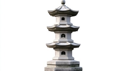 Obraz premium A traditional stone pagoda, often used in gardens for decoration and cultural significance.