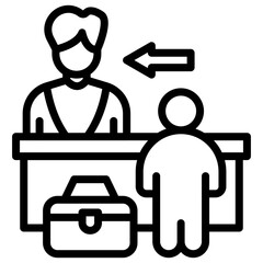 Check In Vector Line Icon