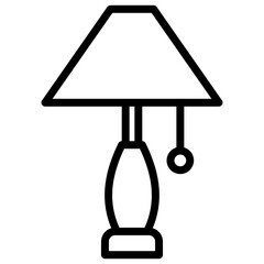 Lamp Vector Line Icon