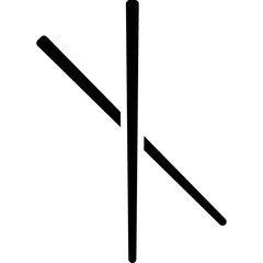 Simple vector icon chopsticks for sushi