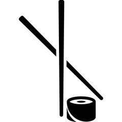 Simple vector icon chopsticks for sushi