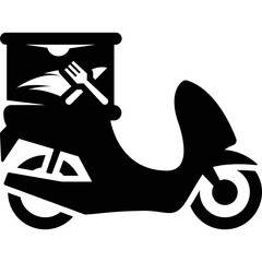 Simple vector icon scooter, delivery