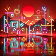 Obraz premium Neon lights as art.