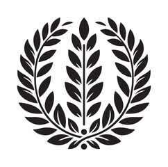 Obraz premium laurel sign silhouette illustration vector
