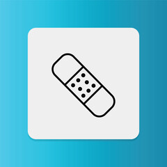 Bandage icon. Editable stroke. Vector illustration.