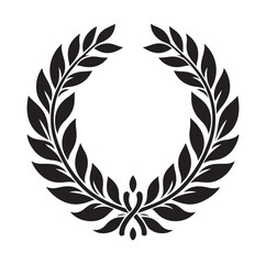 laurel sign silhouette illustration vector