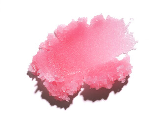 cosmetic smears scrub cream texture on white background