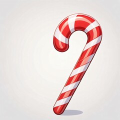 cartoon-style candy cane.