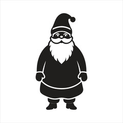 Christmas Santa Claus Silhouette Vector Illustration for Festive Holiday Design Projects