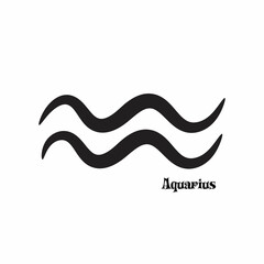 Aquarius zodiac sign horoscope symbol vector