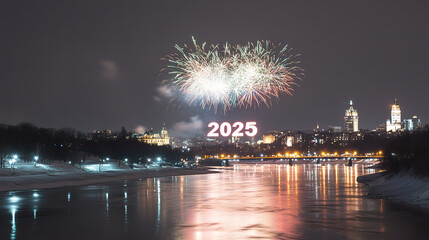 2025 fireworks background