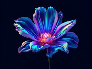 Rainbow Flower - The Fantasy Beauty of Digital Art