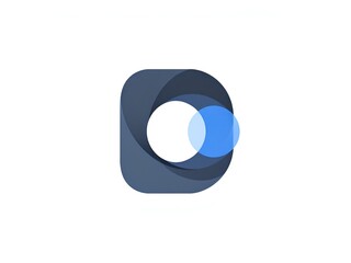 Blue Geometric Logo - Minimalist Modern Design