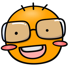 A nerdy-looking with glasses