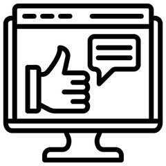 Dislike Vector Line Icon