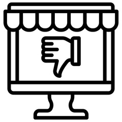 Dislike Vector Line Icon