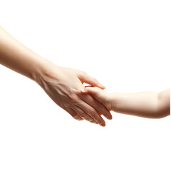 Tender Moment: Adult Hand Holding Baby's Hand in a Gesture of Care and Protection