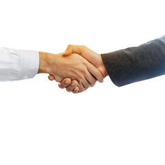 Business Handshake: Close-Up of Two Hands Shaking in Agreement, Symbolizing Partnership, Deal, or Cooperation