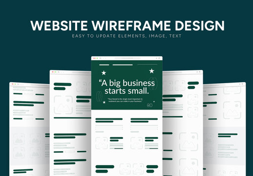 Website Wireframe Design Layout