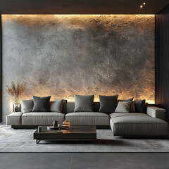 Modern Living Room 3D Illustration