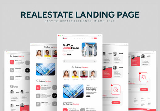 Realestate Website Landing Page Design Template
