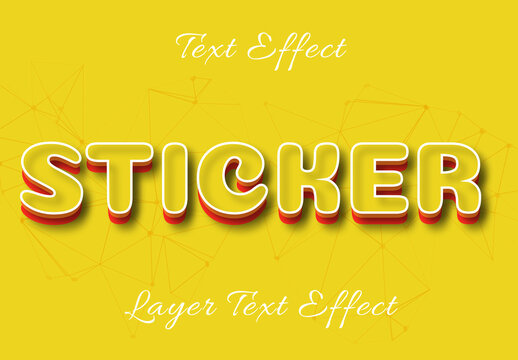 Sticker Text Effect Layout