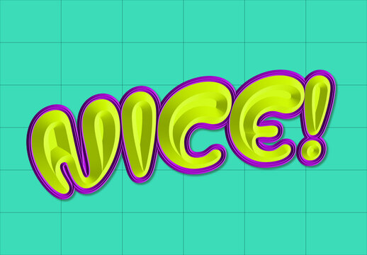 Nice Text Effect Design Template