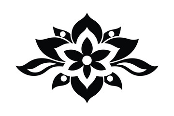 black and white flower
