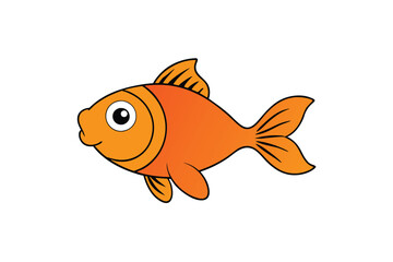 goldfish isolated on white