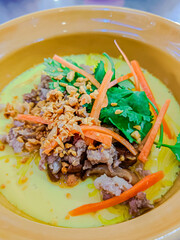 Homemade steamed egg thai style.