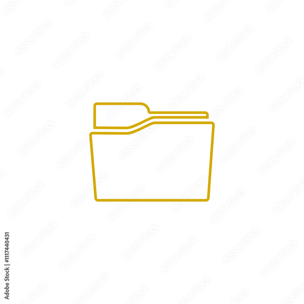 Poster file folder icon isolated on transparent background