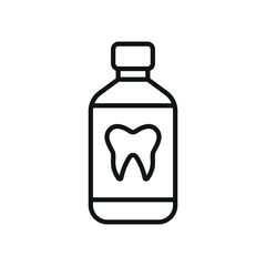 Mouthwash icon features clean lines and elegance, enhancing any digital concept.