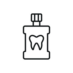 Mouthwash icon features clean lines and elegance, enhancing any digital concept.