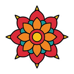 red and yellow flower