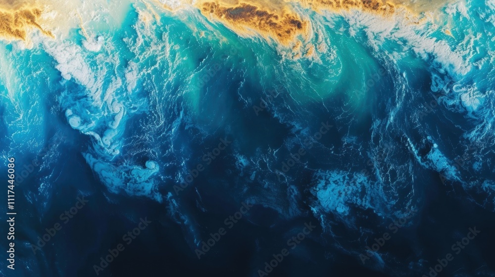 Poster a satellite image shows changing sea surface temperatures a key indicator of climate change and its 