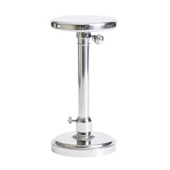 Metal stool with adjustable height, sleek design, perfect for modern spaces isolated on transparent background