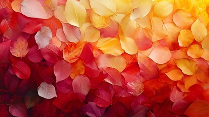 Vibrant autumn leaves display nature scene aesthetic background