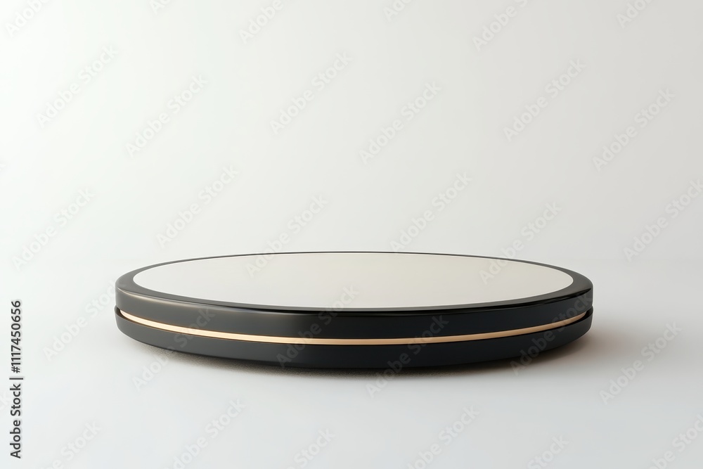 Poster a minimalistic display platform with a sleek design, ideal for showcasing products.