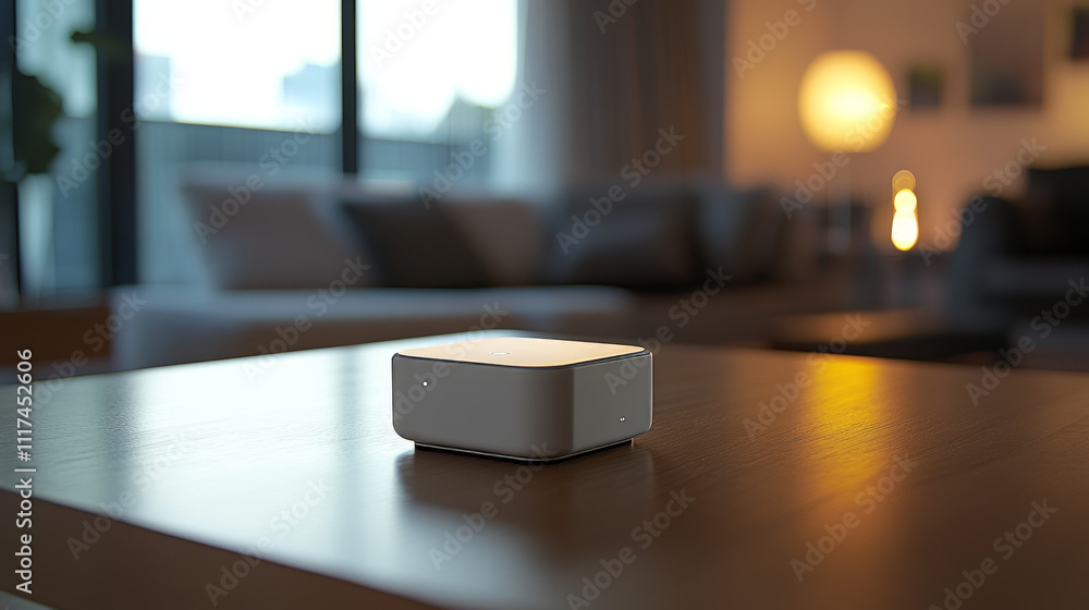 Poster smart home connection with control devices icons. iot concept. system intelligent control house on b