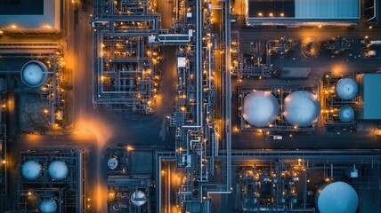 Craft an aerial scene of a Net zero industrial complex, Challenge norms with creativity, Inspire sustainable solutions