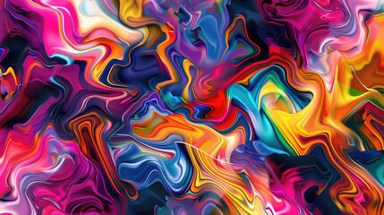 Obraz premium Vividly colored abstract design, suitable for a variety of digital media and trendy backgrounds.