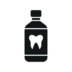 Mouthwash icon features clean lines and elegance, enhancing any digital concept.